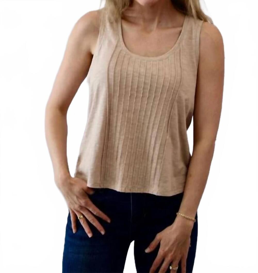 NEW ANOTHER LOVE scoop neck dakota tank in buckwheat